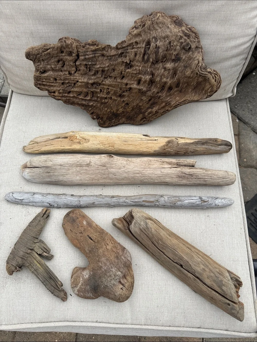 7 pc (5lb shipped) Natural Driftwood Accent Collection, Projects, Crafts, Decor